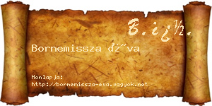 Bornemissza Éva névjegykártya